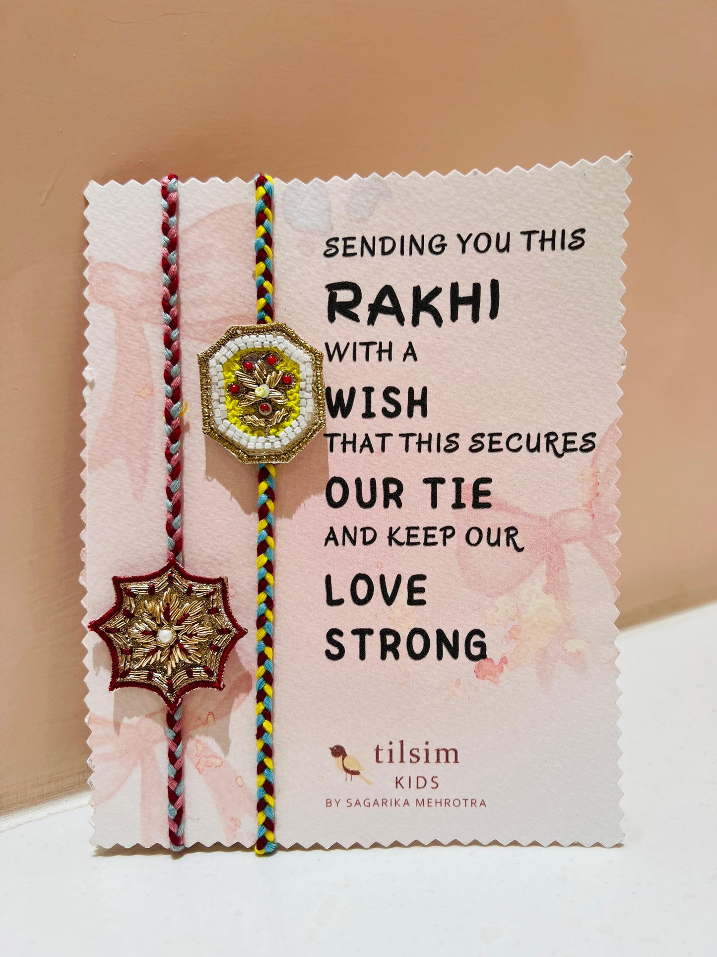 Tilsim Kids Rakhi Set – Regal Bloom & Shield Charm