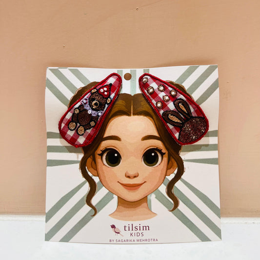 Teddy hair clip