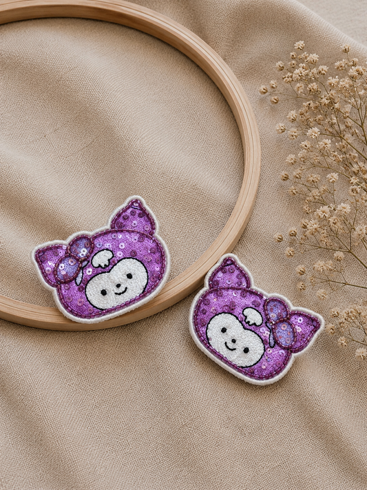 Lavender Bunny Sparkle Clips
