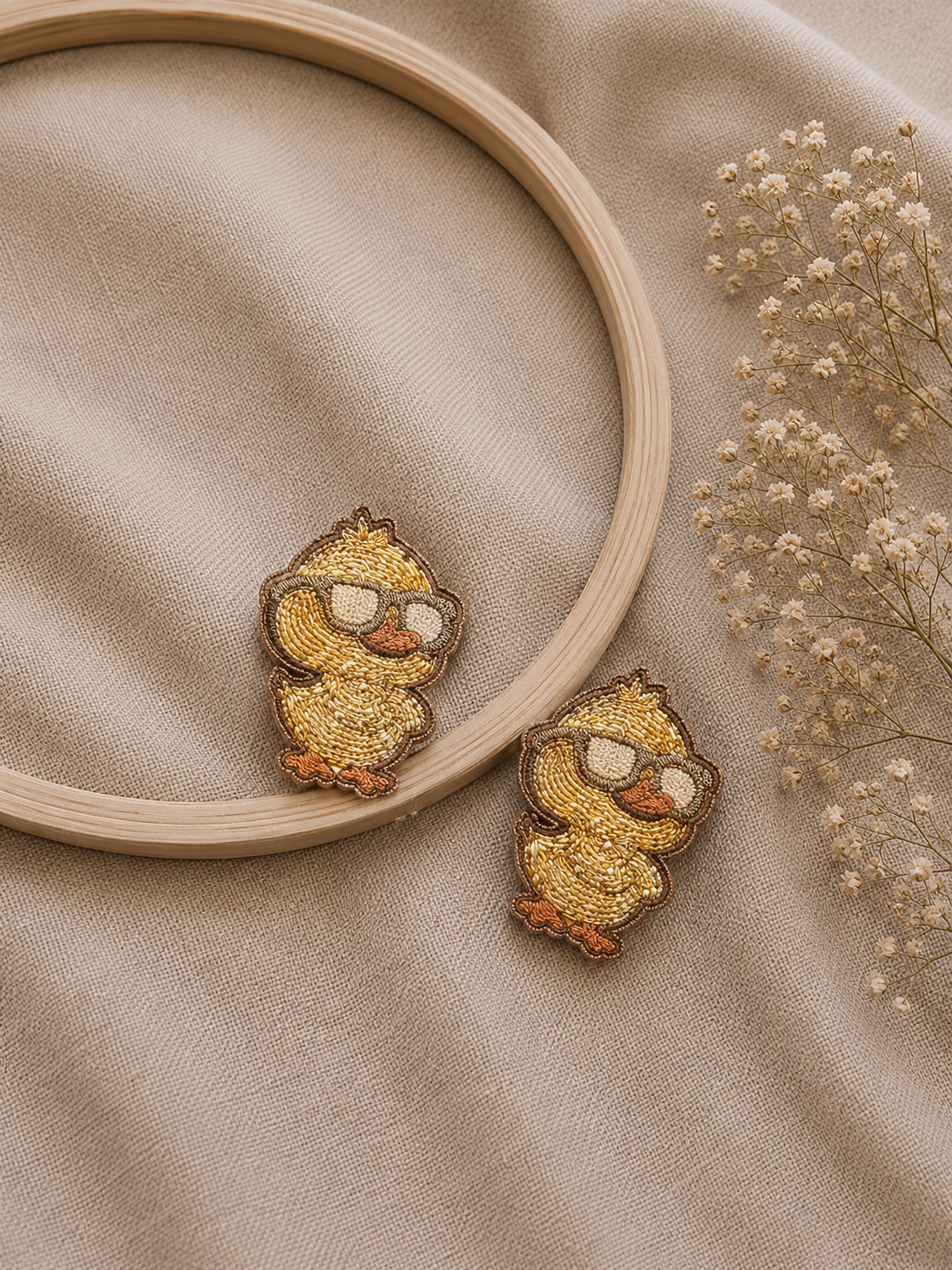 Golden Chick Charm Clips