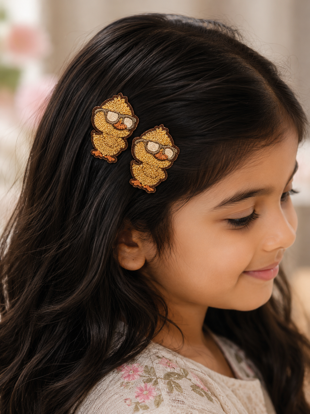 Golden Chick Charm Clips