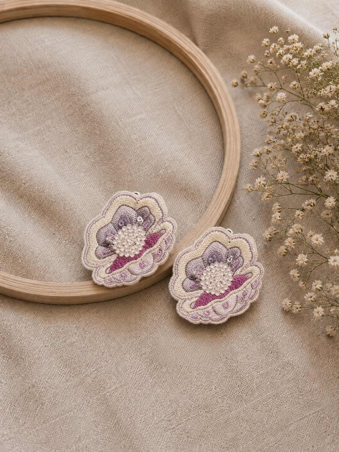 Pearl Bloom Floral Clips
