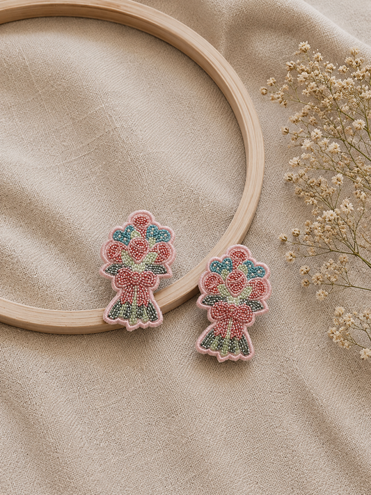 Blush Bloom Beaded Clips