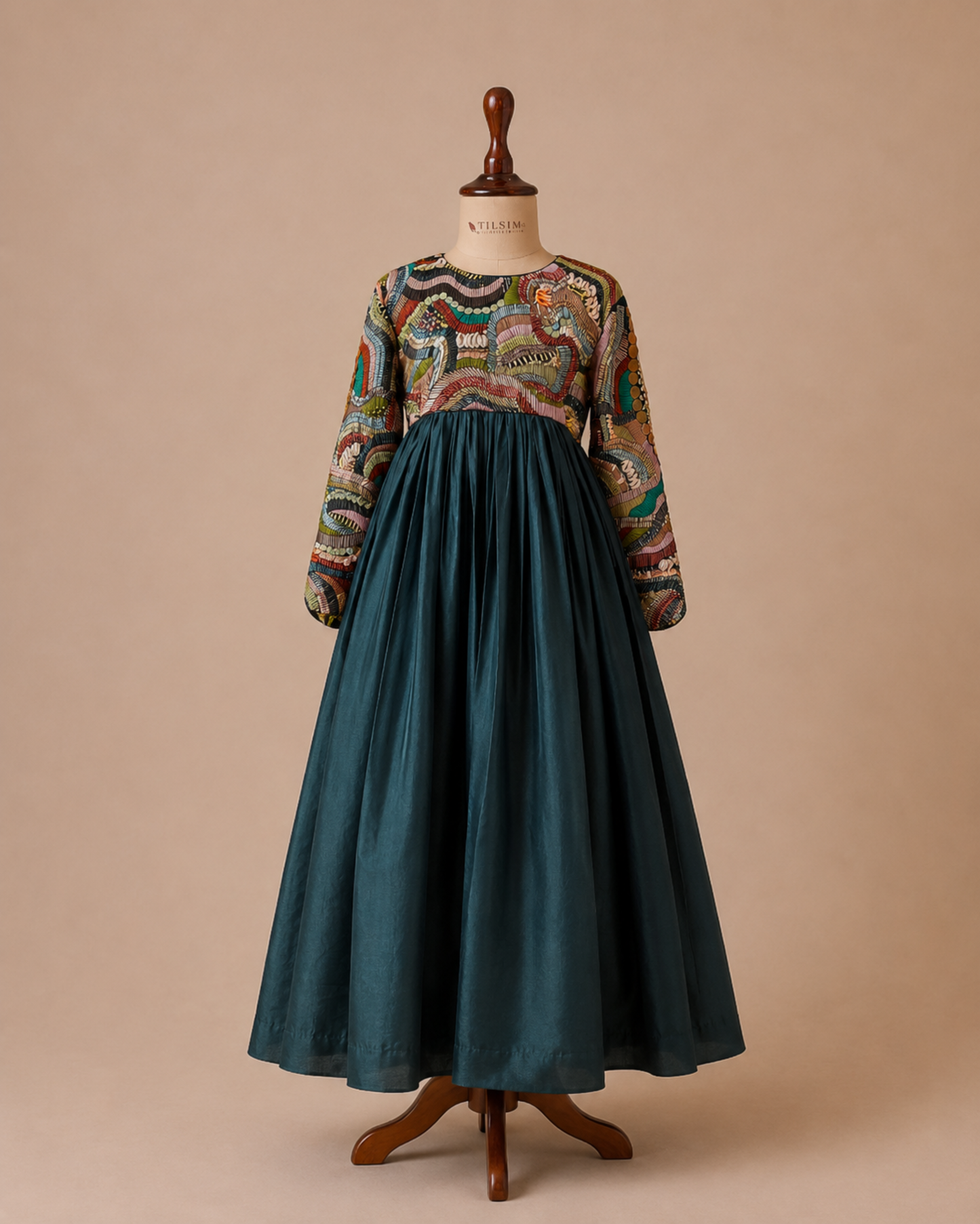Noore Rang-Teal Harmony Dress