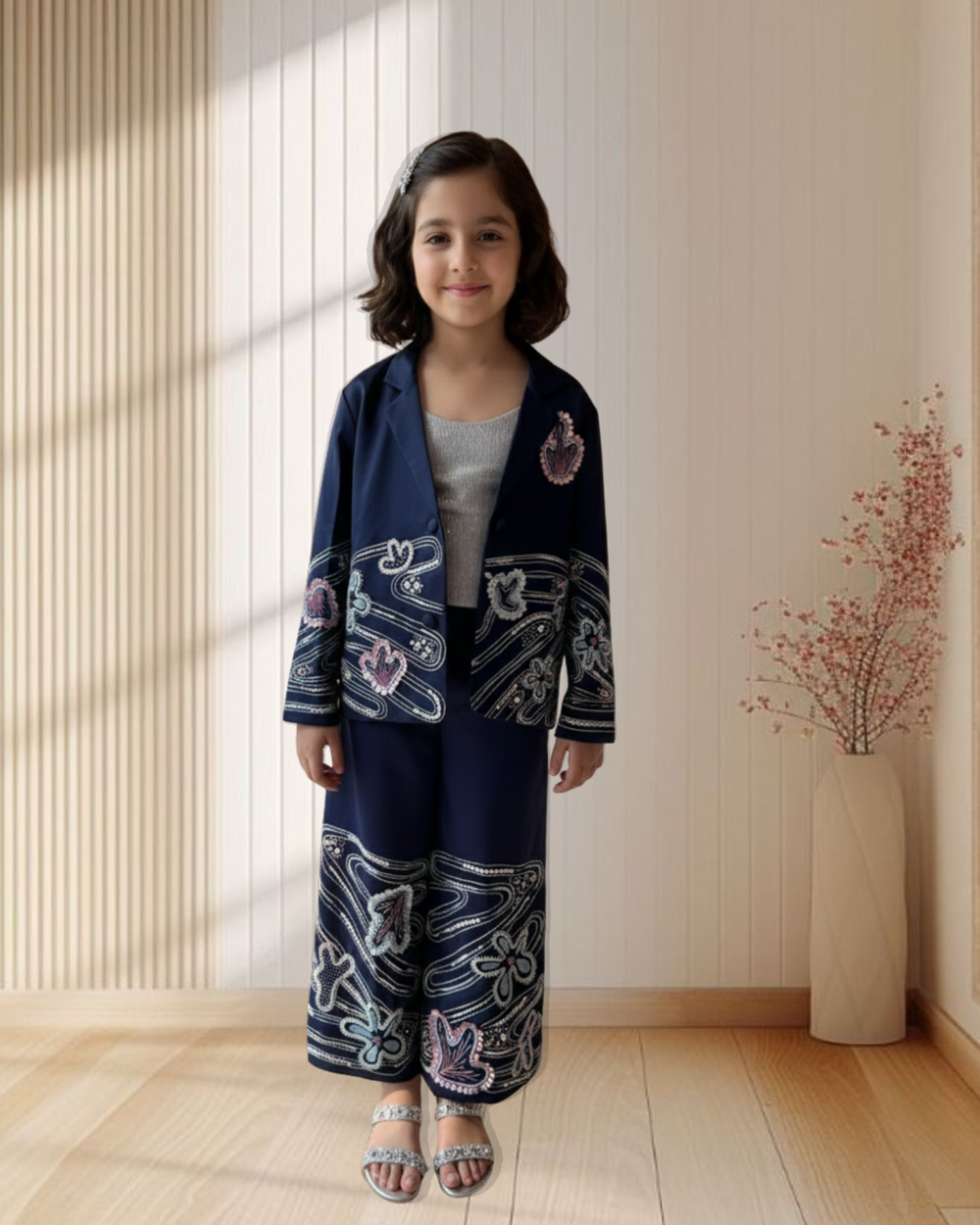 Twilight Garden Embroidered Co-ord